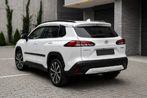 Toyota Corolla Cross 2020– Integrētie jumta reliņi, melni OEM (ABS plastmasa, uzstādīšana ar līmi) foto 2