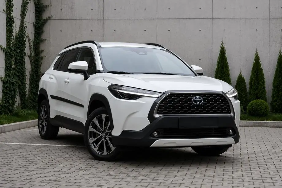 Toyota Corolla Cross 2020– Integrētie jumta reliņi, melni OEM (ABS plastmasa, uzstādīšana ar līmi) Image