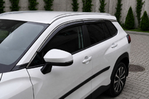 Toyota Corolla Cross 2020– Integrētie jumta reliņi pelēki OEM (ABS plastmasa, uzstādīšana ar līmi) foto 4