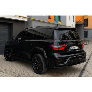 Melni jumta reliņi (alumīnijs) Nissan Patrol Y62 2010–2024 foto 1