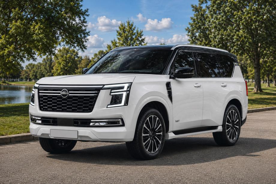 Nissan Patrol Y63 2025– Integrēti jumta reliņi, pelēki OEM (alumīnijs) Foto 1