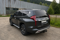 Mitsubishi Pajero Sport 2015– Integrētie jumta reliņi melni OEM (2019-, alumīnijs) foto 3