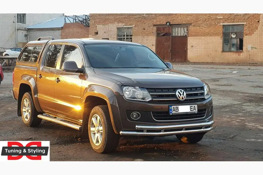 Volkswagen Amarok 2010–2022 Priekšējais aizsargstienis ST018-2 (nerūsējošais tērauds) Foto 7