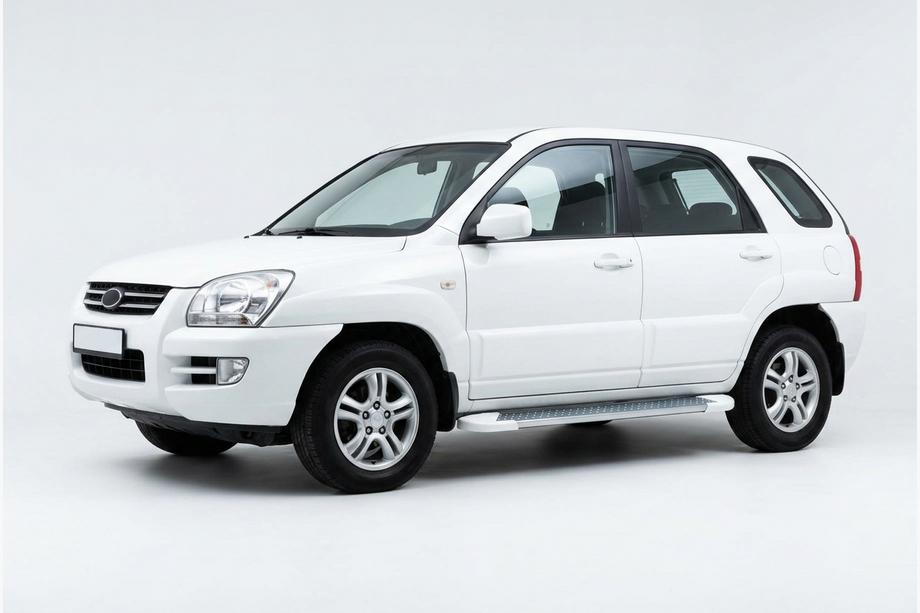 Kia Sportage 2004–2010 Sānu pakāpieni Allmond White (2 gab., alumīnijs) Foto 1