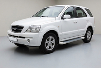 Kia Sorento I BL 2002–2009 Sānu pakāpieni Allmond White (2 gab., alumīnijs) foto 1