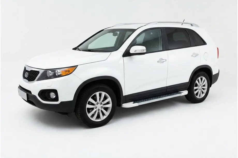 Kia Sorento II XM 2009–2014 Sānu pakāpieni Allmond White (2 gab., alumīnijs) Image
