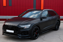 Audi Q8 2018– Integrētie jumta reliņi pelēki OEM (alumīnijs, uzstādīšana ar līmi) foto 2