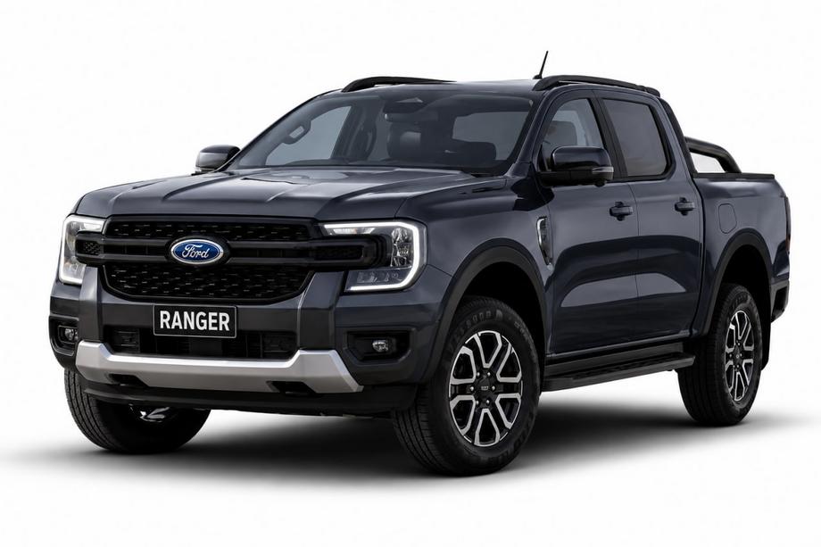 Ford Ranger 2022– OEM jumta reliņi, melni (ABS plastmasa, uzstādīšana ar līmi) Image