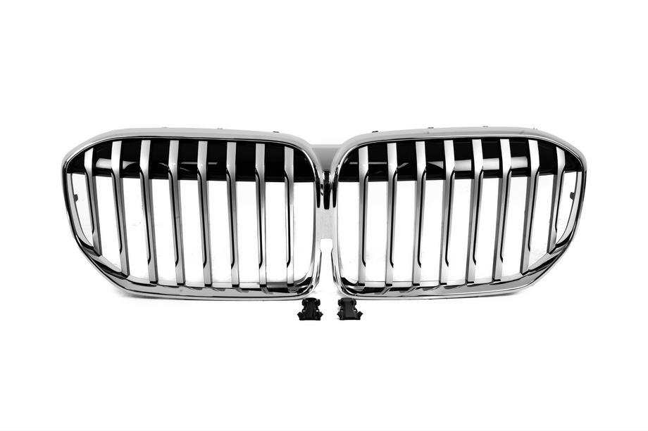 BMW 7. sērija G11/G12 2015–2022 Nieru režģis 1 Bar (2019-2022, Chrome) Image