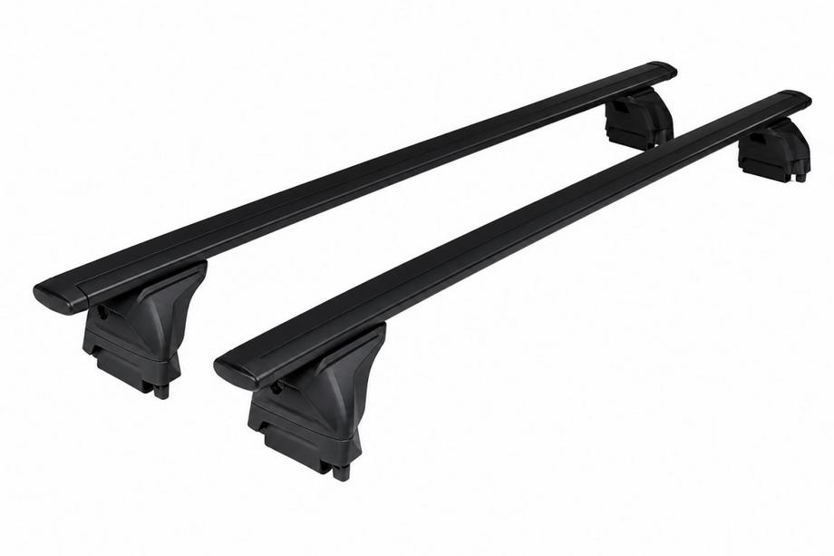 Jeep Wrangler 2007–2017 Jumta bagāžnieka šķērsstieņi melni OEM (slēdzami, alumīnija) Image