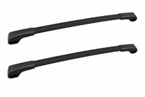Subaru Impreza 2011–2016 Jumta bagāžnieka šķērstieņi melni uz OEM reliņiem (alumīnijs) foto 1