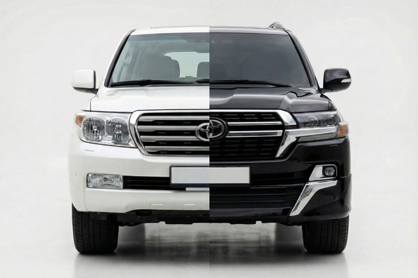 Toyota Land Cruiser 200 2021 Executive stilā: kā veco LC200 padarīt līdzīgu jaunākajam facelift