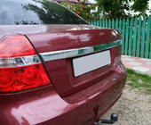 Chevrolet Aveo T250 2005–2011 Aizmugurējā līste (nerūsējošais tērauds) foto 2