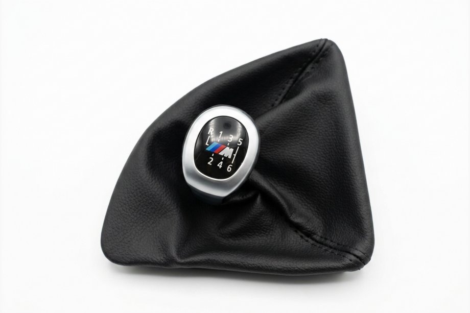 BMW 1. sērija E81/E82/E87/E88 2004–2011 Pārnesumu sviras pārsegs + pārnesumu rokturis OEM V2 (mākslīgā āda) Image