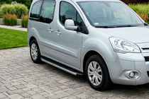 Peugeot Partner Tepee 2008–2018 Sānu pakāpieni BlackLine (2 gab., alumīnijs) foto 1