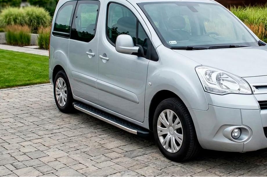 Peugeot Partner Tepee 2008–2018 Sānu pakāpieni BlackLine (2 gab., alumīnijs) Image