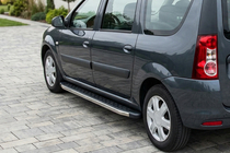 Renault Logan MCV 2005–2013 Sānu pakāpieni BlackLine (2 gab., alumīnijs) foto 3