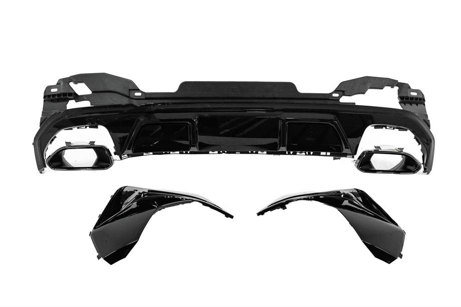 BMW 4. sērija G22/23/26 2020– Aizmugurējā bampera difuzors ar izplūdes uzgaļiem (G26 M-Sport) Foto 3