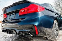 BMW 5. sērija G30/G31 2017–2023 Aizmugurējā bampera difuzors CS-Style (M-Sport/M5 F90, ABS) foto 2