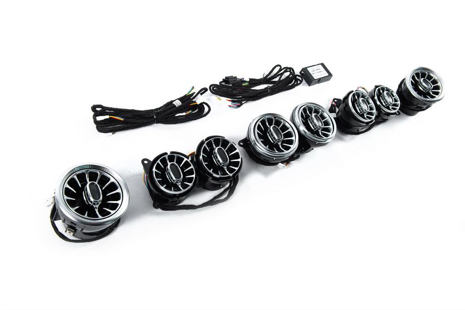 Mercedes S-class W222 2013–2022 LED ventilācijas deflektori (2018-2022, 64 krāsas) Foto 4