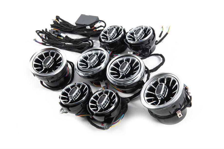 Mercedes S-class W222 2013–2022 LED ventilācijas deflektori (2018-2022, 64 krāsas) Foto 7