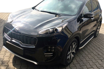 Kia Sportage 2010–2015 Sānu pakāpieni BlackLine (2 gab., alumīnijs) foto 1