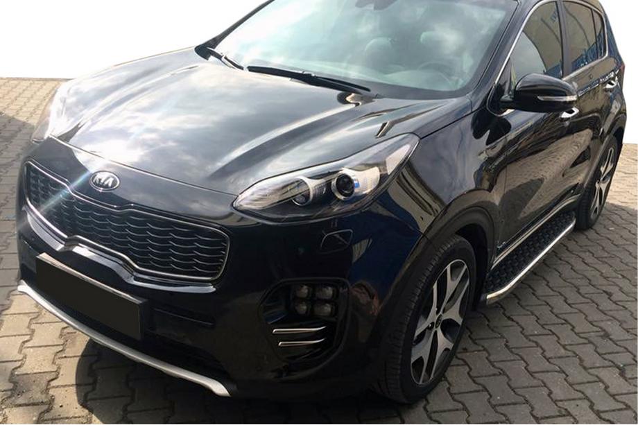 Kia Sportage 2010–2015 Sānu pakāpieni BlackLine (2 gab., alumīnijs) Image