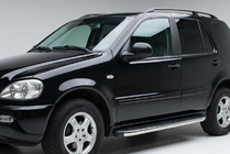 Mercedes ML W163 1997–2005 Sānu pakāpieni BlackLine (2 gab., alumīnijs) foto 1