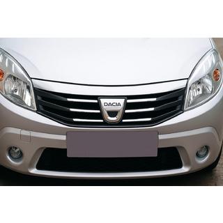 Priekšējā režģa uzlika (nerūsējošais tērauds) Dacia Sandero 2007–2013 foto 1