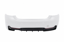 BMW 4 sērija F32/F33/F36 2012–2020 Aizmugurējā bampera difuzors vienpusējai dubultajai izplūdei (M-Sport, ABS) foto 2