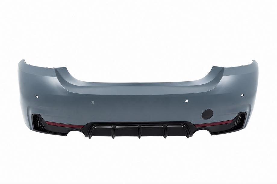 BMW 4 sērija F32/F33/F36 2012–2020 Aizmugurējais buferis ar difuzoru vienam izpūtējam abās pusēs M-Sport Foto 1