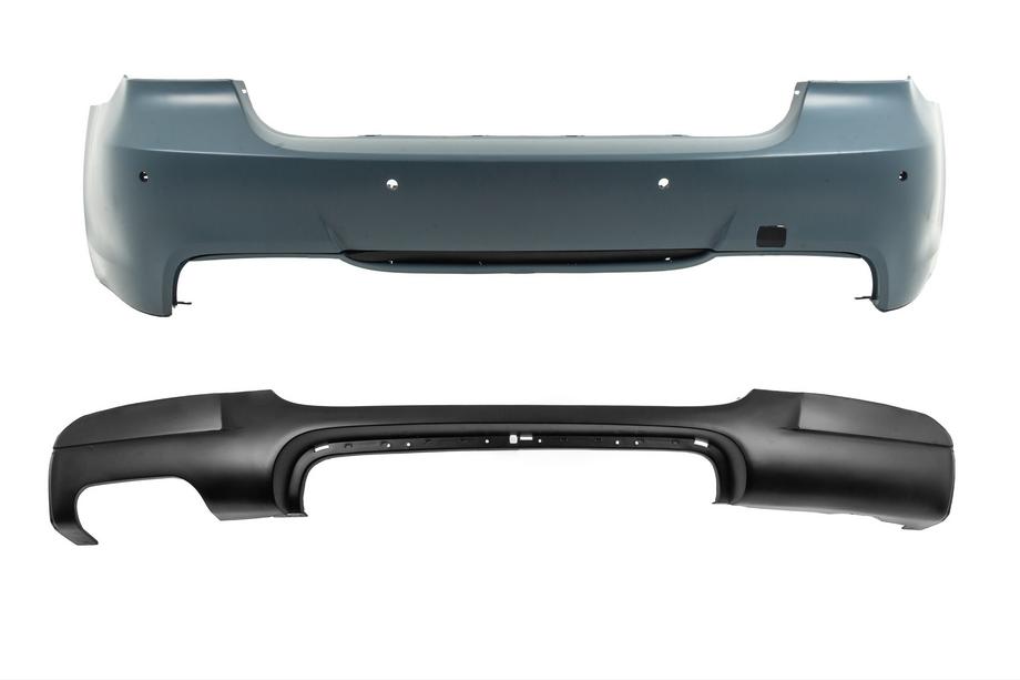 BMW 3. sērija E90/E91 2005–2011 Aizmugurējais bamperis ar difuzoru vienpusējai dubultajai izplūdei M-Sport (E90 2008-2011) Image