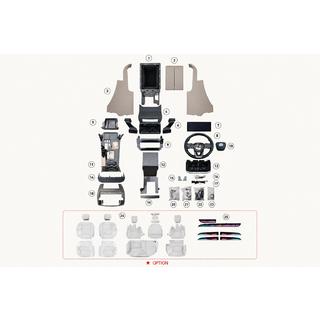 Salona uzlabojumu komplekts – paneļa uzliku komplekts Lexus GX460 2023 Style Toyota Land Cruiser Prado 120 2002–2009 foto 4