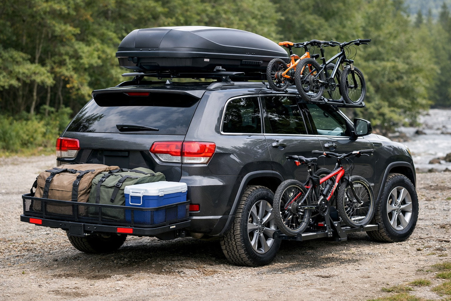 Ko uzstādīt Jeep Grand Cherokee WK2 ģimenei un smagai bagāžai