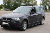 BMW X3 E83 2003–2010 Sānu sliekšņi KB001 Black (nerūsējošais tērauds) foto 2