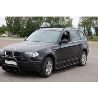 Sānu sliekšņi KB001 Black (nerūsējošais tērauds) BMW X3 E83 2003–2010 foto 2