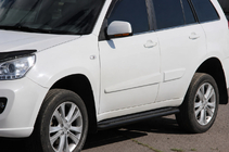 Chery Tiggo 1 2005–2016 Premium Black sānu pakāpieni (2 gab., nerūsējošais tērauds) foto 3