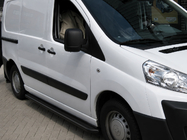 Citroen Nemo 2007–2017 Sānu sliekšņu uzlikas Premium Black (2 gab., nerūsējošais tērauds) Ø60 mm foto 1