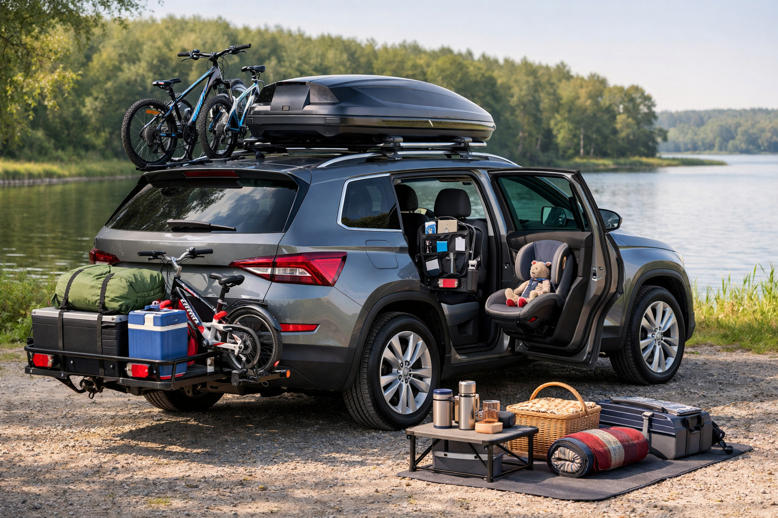 Skoda Kodiaq 2016-2023 uzlabojumu pakete ģimenei un bagāžai