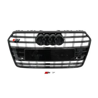 Priekšējā radiatora reste S-Style (2015-2018, melna) Audi A7 2010–2018 foto 1