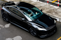 Tesla Model 3 2017– Priekšējā bampera lūpas uzlika Lip Turbo (2024+) foto 3