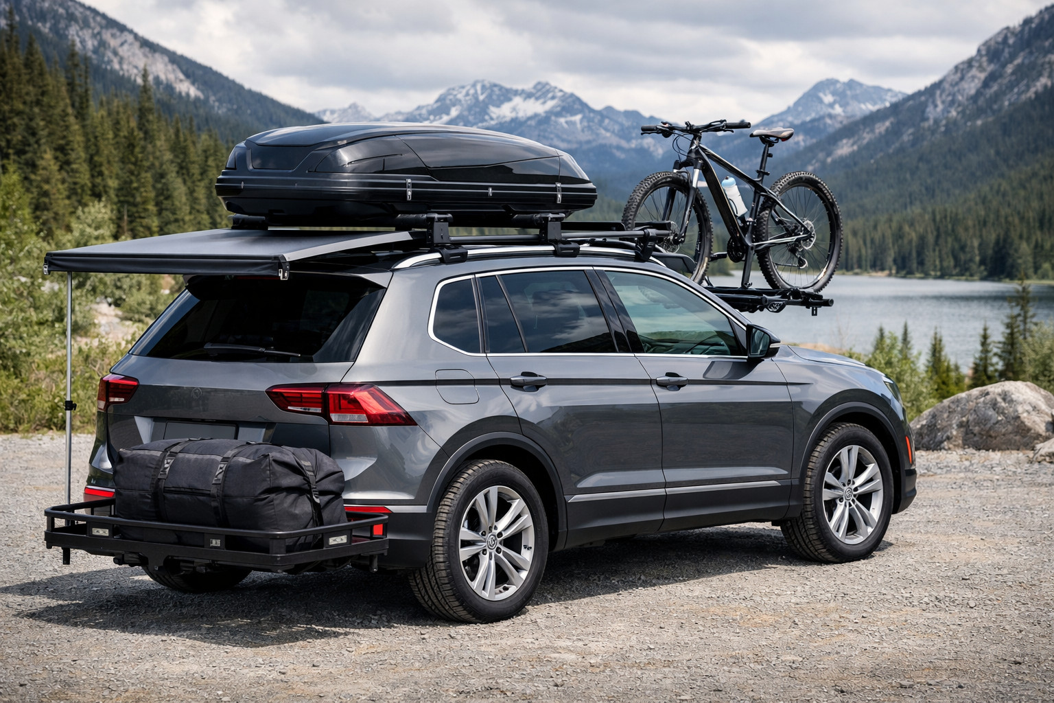 Ko uzstādīt Volkswagen Tiguan 2016-2023 jumta bagāžai un braucieniem