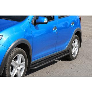 Sānu pakāpieni KB001 (nerūsējošais tērauds) Black Dacia Sandero 2013–2020 foto 2