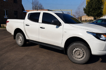 Fiat Fullback 2016– Sānu sliekšņi Premium (2 gab., nerūsējošais tērauds) Black Ø60 mm foto 2