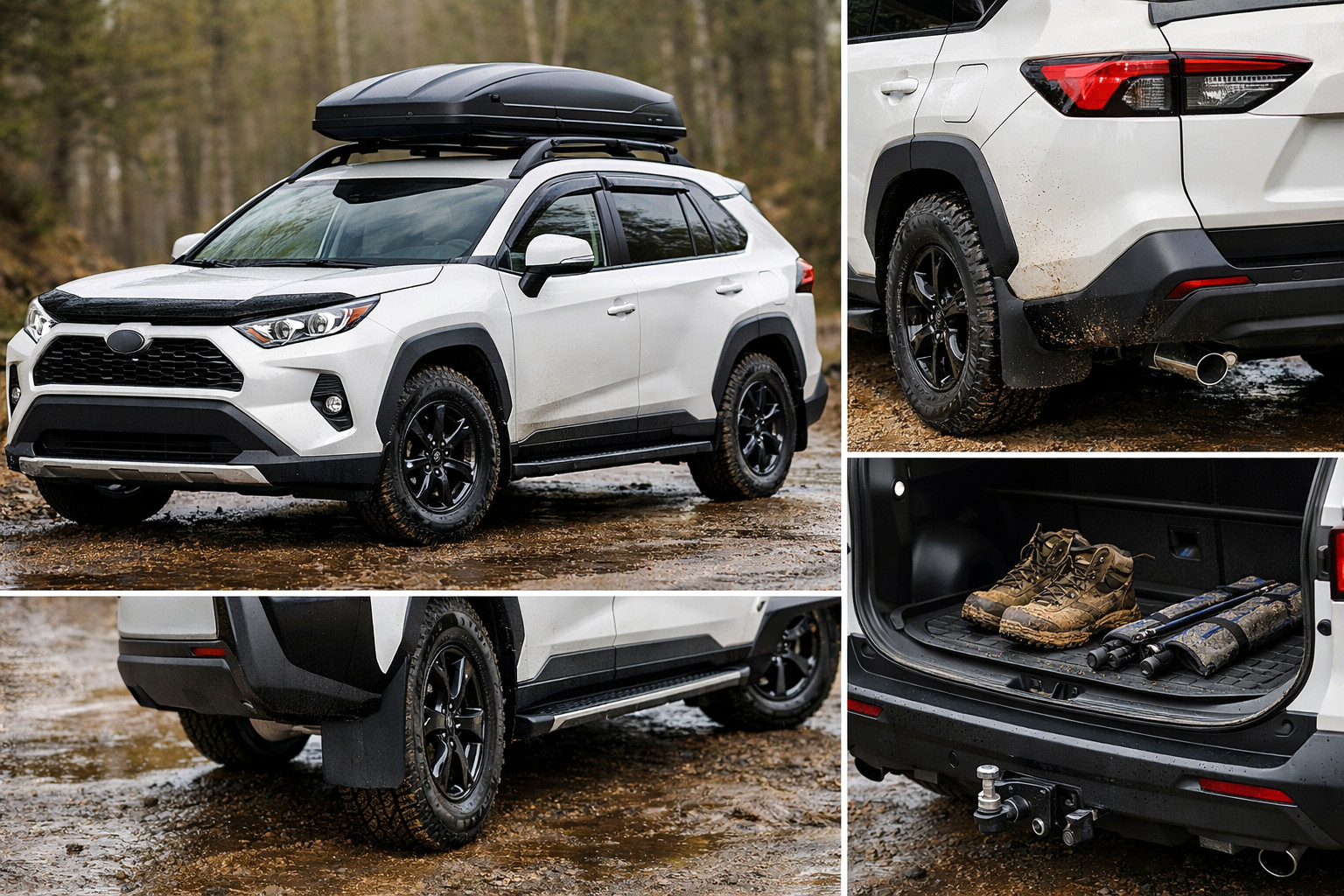 Praktisks Toyota RAV4 2019+ uzlabojums lietum, dubļiem un šosejai