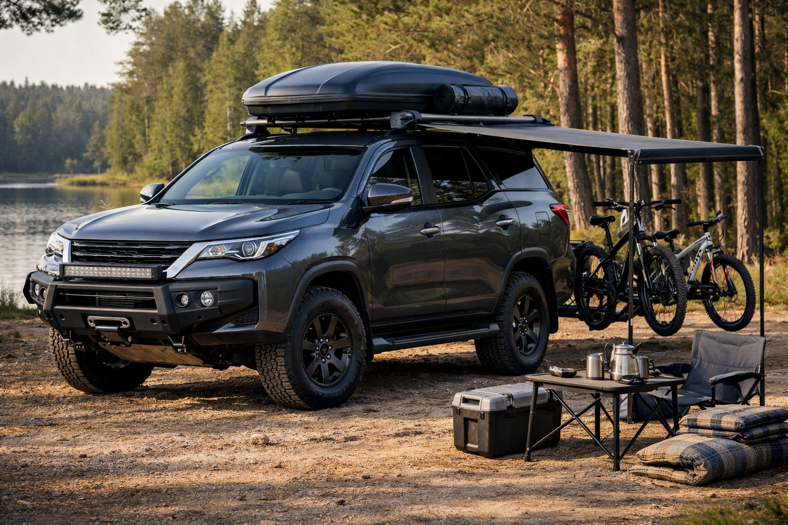 Ko uzstādīt Toyota Fortuner pēc iegādes: ģimenei un dabai