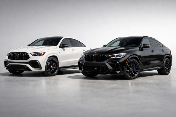 Mercedes-AMG GLE 63 S Coupe vs. BMW X6 M: dizains, jauda, tjūnings Foto 1