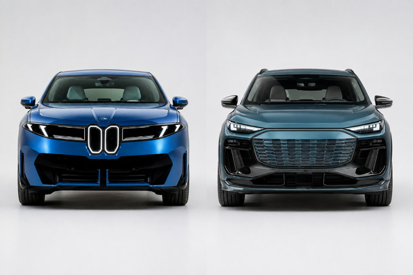 BMW iX3 2026 vs Audi Q6 e-tron 2027: premium elektroauto salīdzinājums
