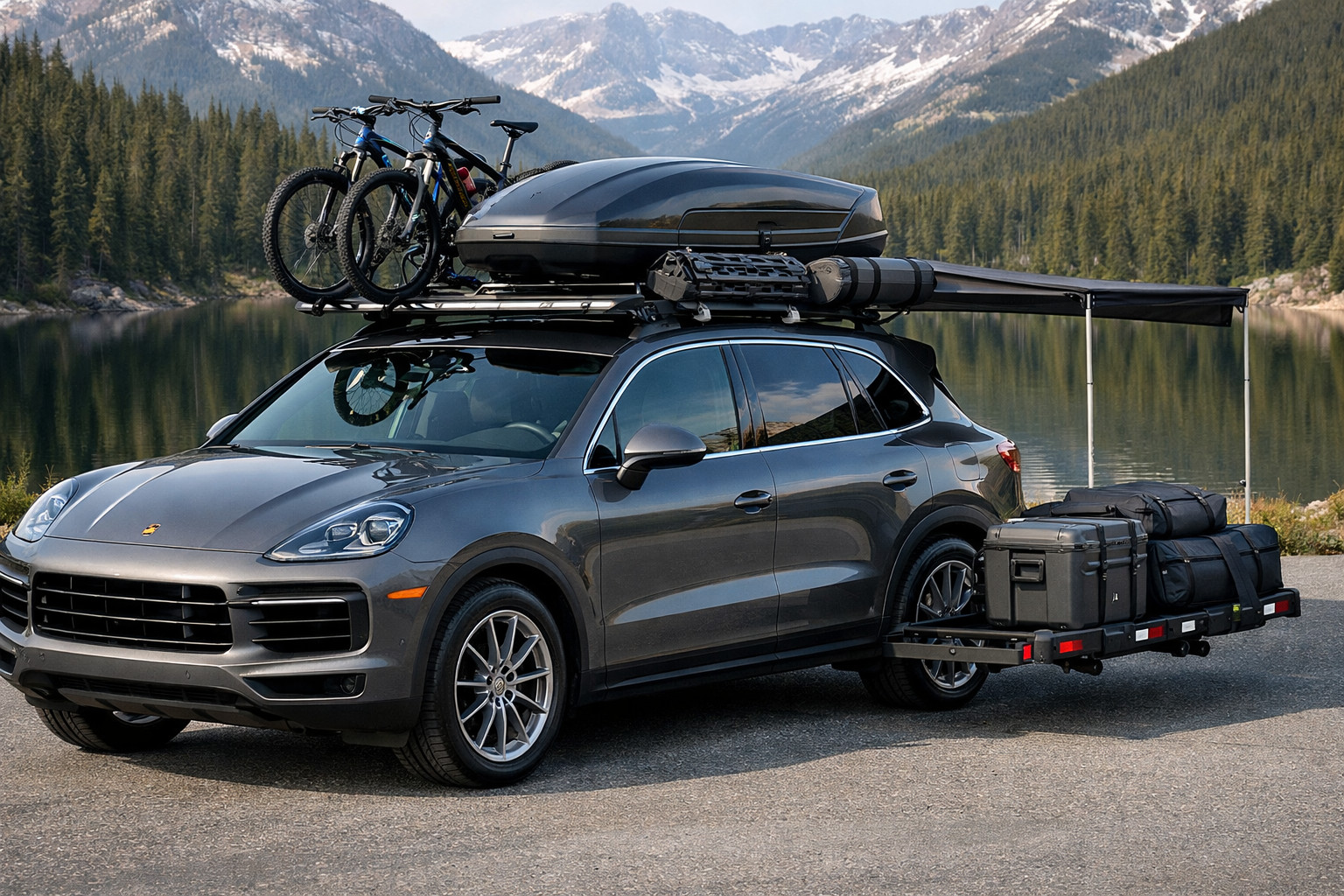 Ko uzstādīt Porsche Cayenne 2018+ jumtam un ceļojumiem
