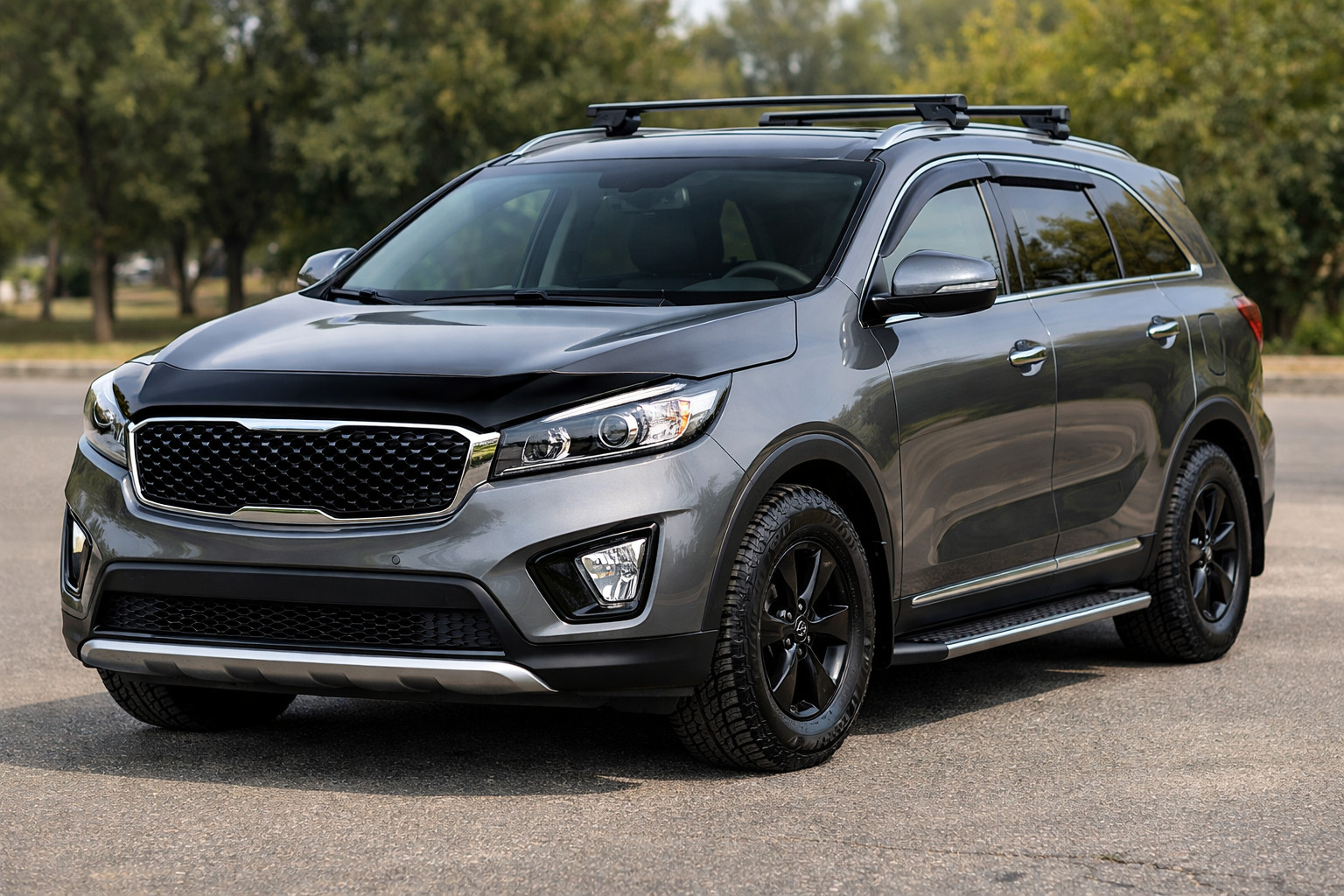 Sākuma uzlabojums Kia Sorento III UM 2014-2020 ikdienai un vieglai motora pārsega aizsardzībai